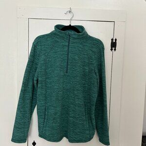 ST. JOHNS BAY ACTIVE Women's 3/4 Zip Long Sleeved Activewear Top Green Size M.